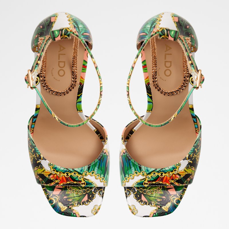 Aldo sandale na visoku petu PRISILLA SYN PATENT - mlticolor 5