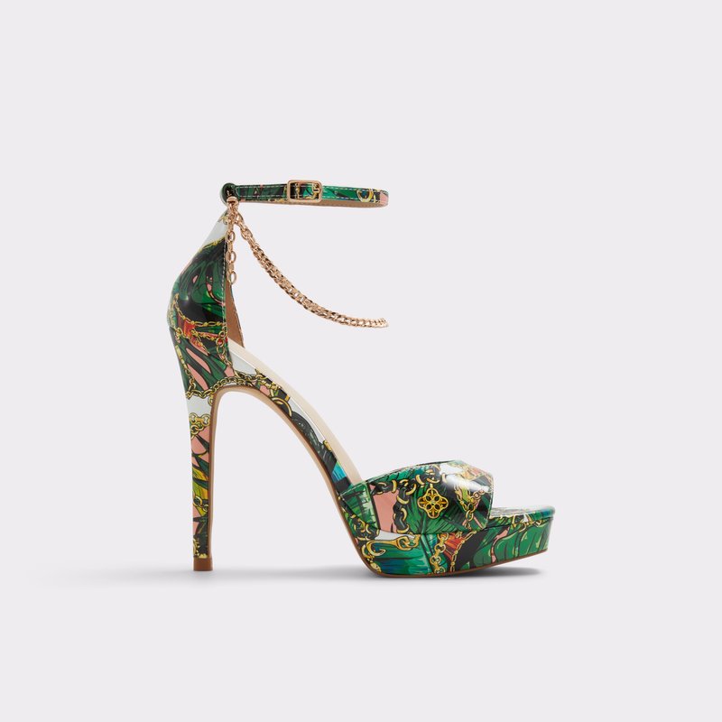 Aldo sandale na visoku petu PRISILLA SYN PATENT - mlticolor 1