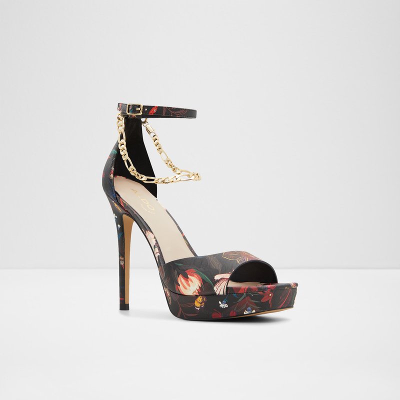 Aldo sandale na visoku petu PRISILLA SYN PRINT - crvena 3