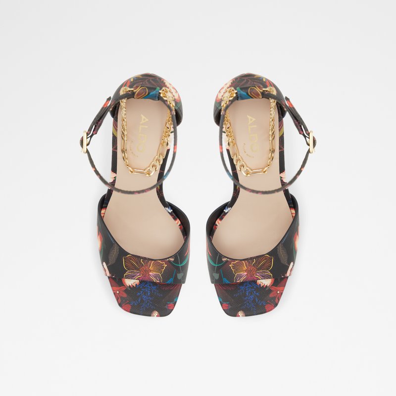 Aldo sandale na visoku petu PRISILLA SYN PRINT - crvena 5