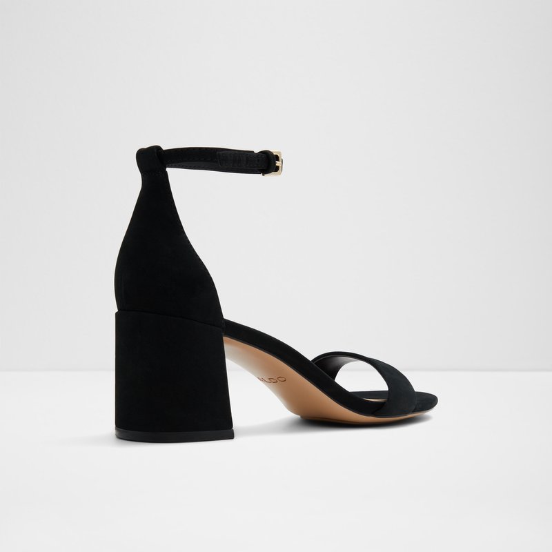 Aldo sandale na srednje visoku petu PRISTINE LEA NUBUCK - crna 5