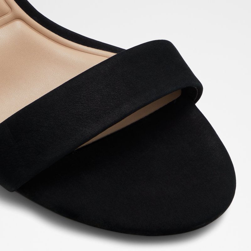 Aldo sandale na srednje visoku petu PRISTINE LEA NUBUCK - crna 11