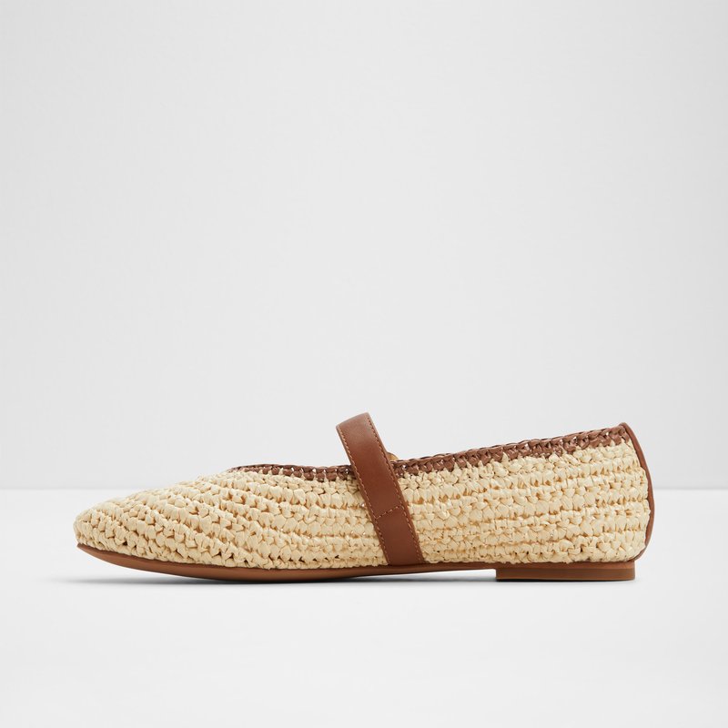Aldo balerinke QUINCEY TEX RAFFIA - bež 2