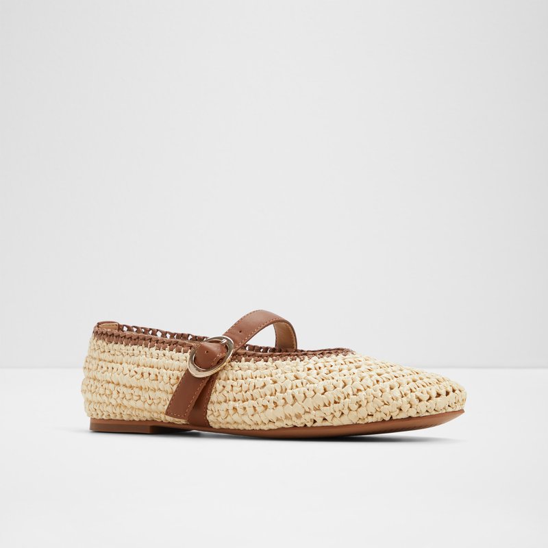 Aldo balerinke QUINCEY TEX RAFFIA - bež 3