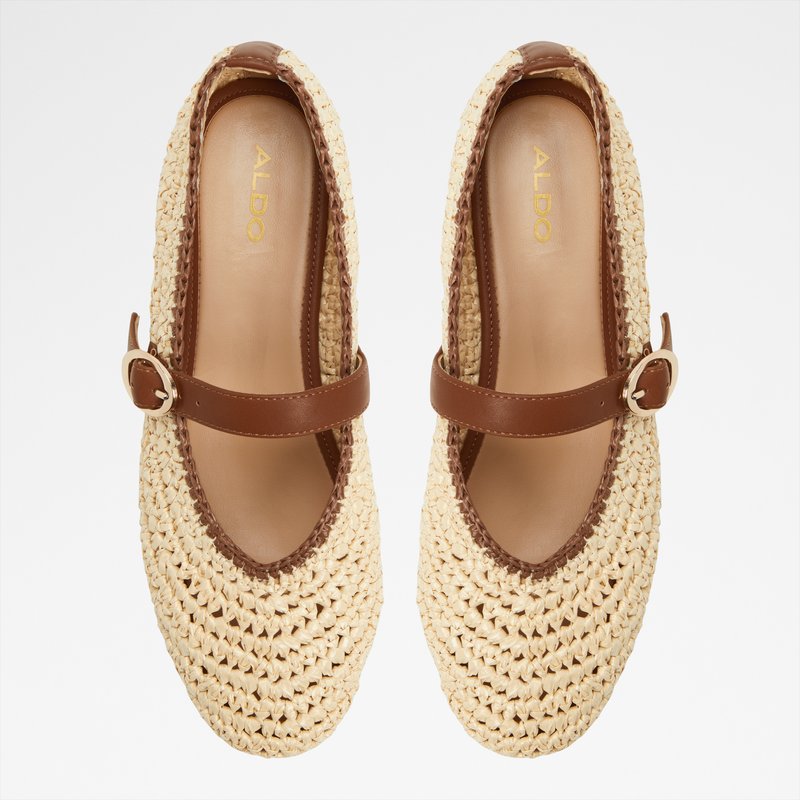 Aldo balerinke QUINCEY TEX RAFFIA - bež 5