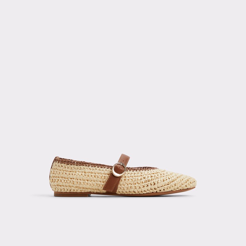 Aldo balerinke QUINCEY TEX RAFFIA - bež 1