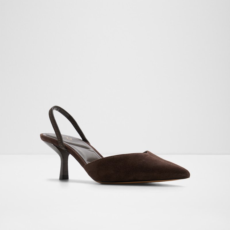 Aldo cipele na srednje visoku petu RE-OLIVIA LEA SUEDE - smeđa 3