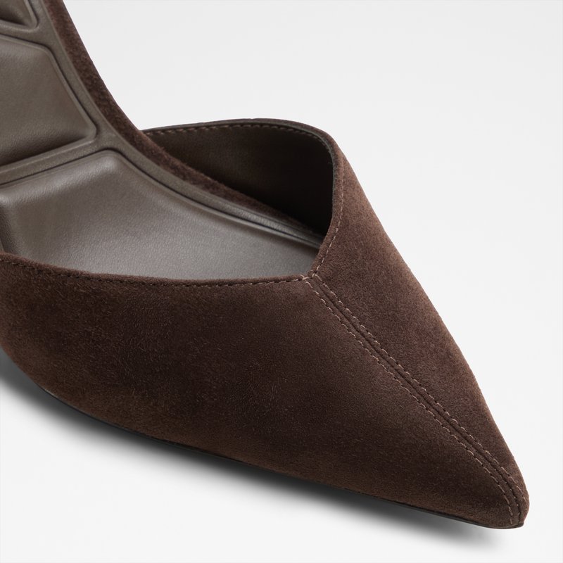 Aldo cipele na srednje visoku petu RE-OLIVIA LEA SUEDE - smeđa 4