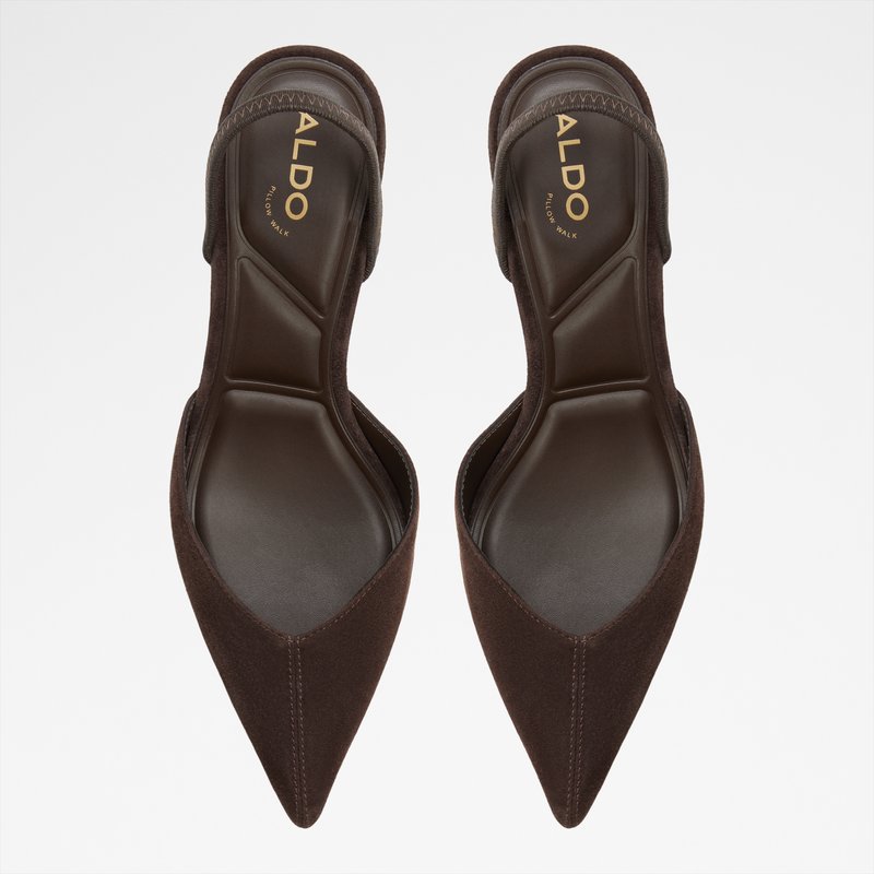 Aldo cipele na srednje visoku petu RE-OLIVIA LEA SUEDE - smeđa 5