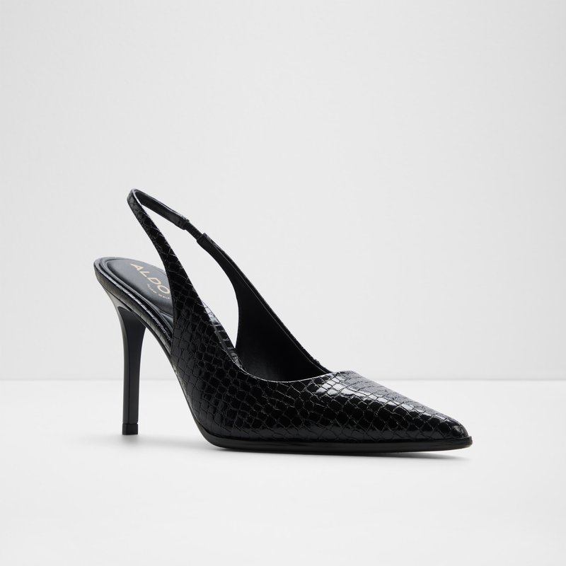 Aldo cipele na visoku petu RE-SAMANTHA SYN EMB CROCO - crna 3