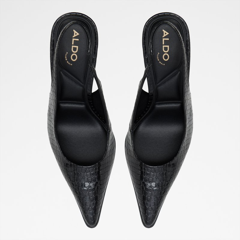 Aldo cipele na visoku petu RE-SAMANTHA SYN EMB CROCO - crna 5