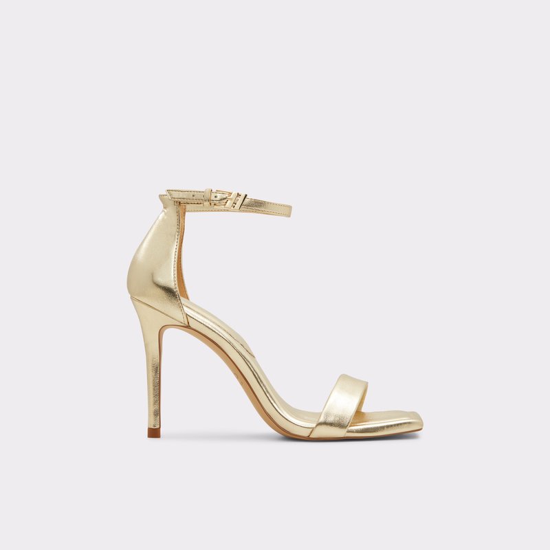 Aldo sandalne na visoku petu RENZA SYN METALLIC - zlatna 1