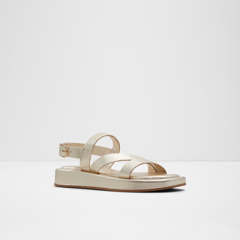 Aldo ravne sandale RIMSKY LEA METALLIC - zlatna 3