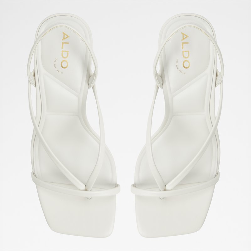 Aldo sandale na srednje visoku petu RIVA LEA SMOOTH - bijela 6