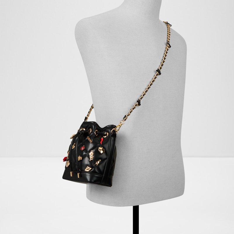 Aldo bucket torbica za nošenje na ramenu ROMALOVE SYN MIX MAT - crna 4