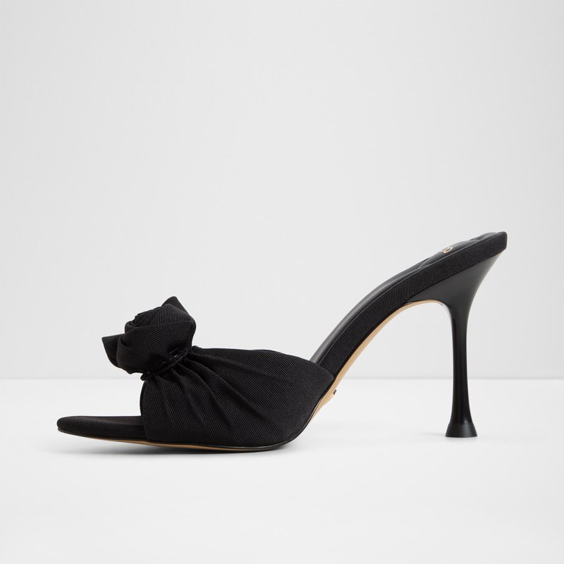 Aldo natikače na petu ROSALINA TEX GROSGRAIN - crna 6