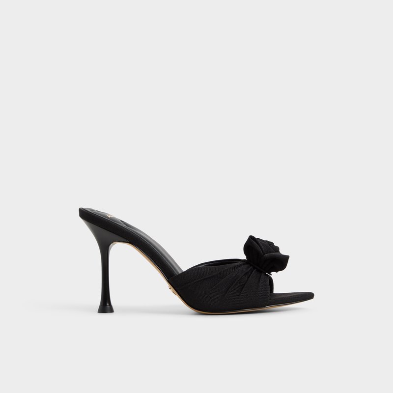 Aldo natikače na petu ROSALINA TEX GROSGRAIN - crna 1