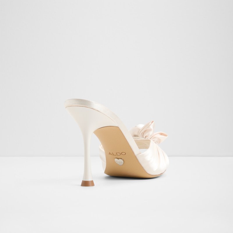 Aldo natikače na srednje visoku petu ROSALINA TEX SATIN - bijela 3