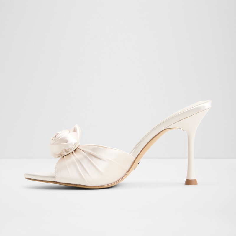 Aldo natikače na srednje visoku petu ROSALINA TEX SATIN - bijela 2