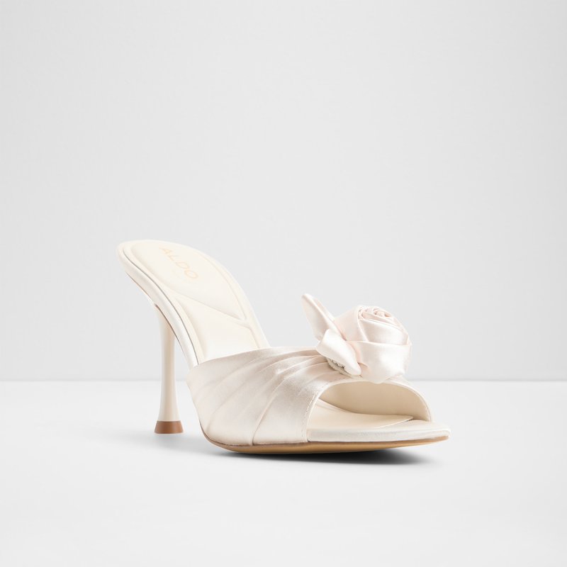 Aldo natikače na srednje visoku petu ROSALINA TEX SATIN - bijela 6