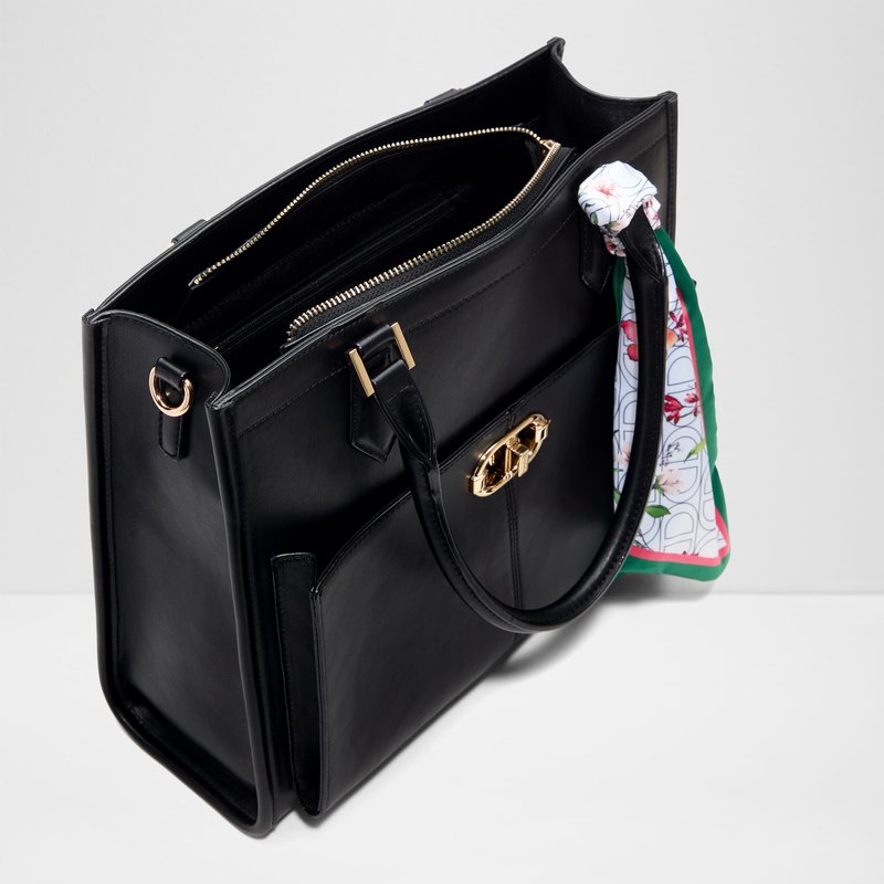 Aldo velika satchel torba RUYA SYN MIX MAT - crna 4