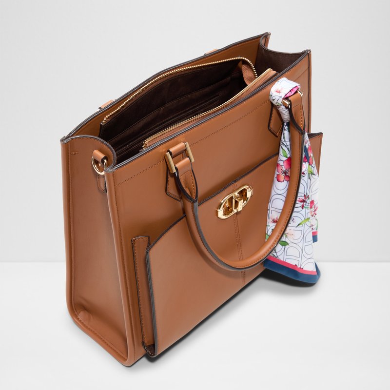 Aldo velika satchel torba RUYA SYN MIX MAT - smeđa 4