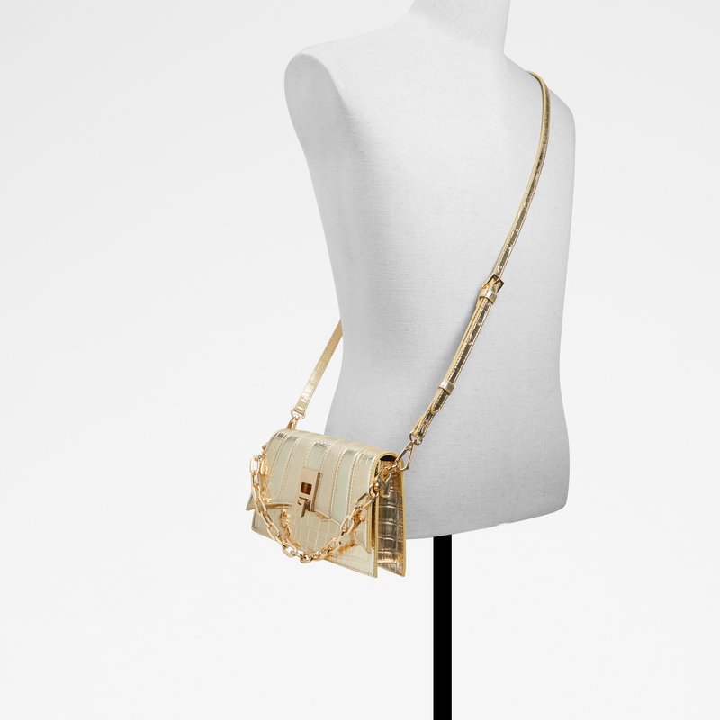 Aldo torbica za nošenje na ramenu RYANNA SYN MIX MAT - zlatna