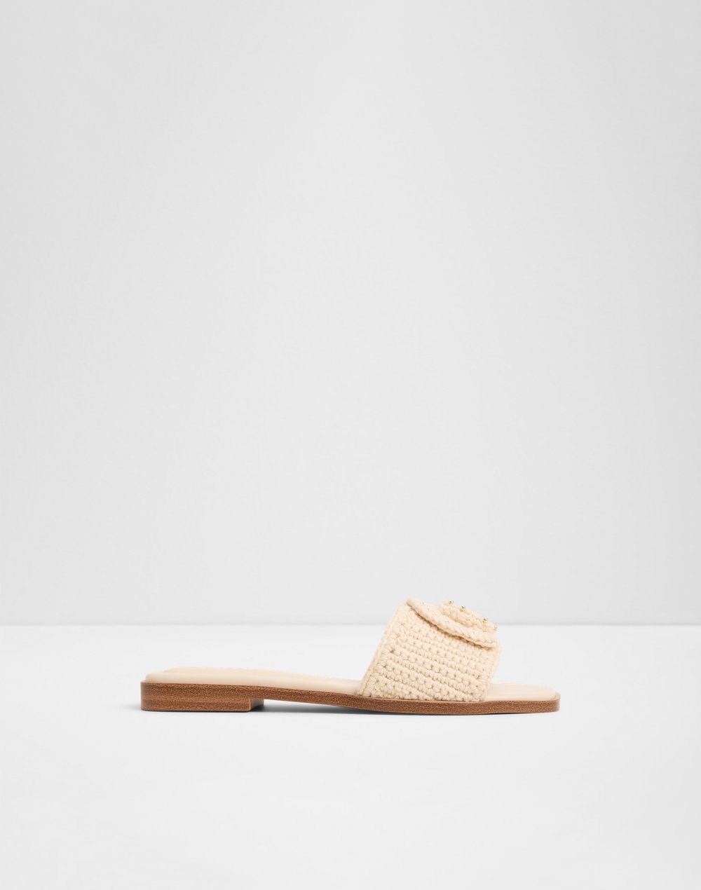 Aldo ravne natikače SABBIA TEX KNIT - bež