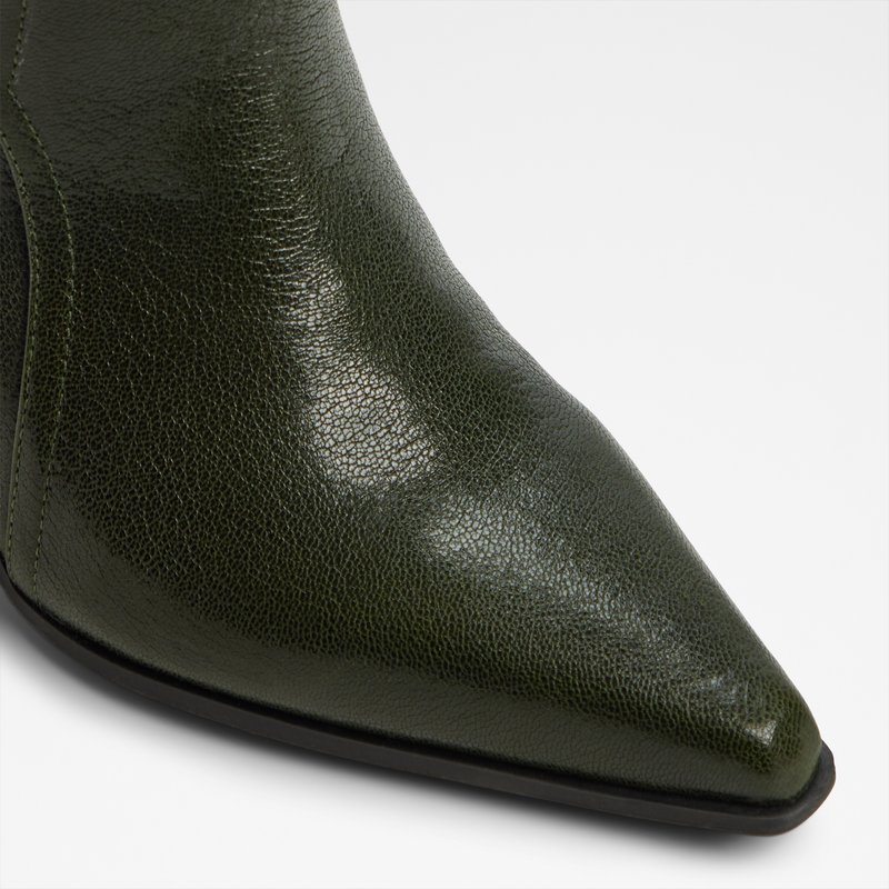 Aldo čizme do koljena SADDLE LEA SHINY - zelena 4