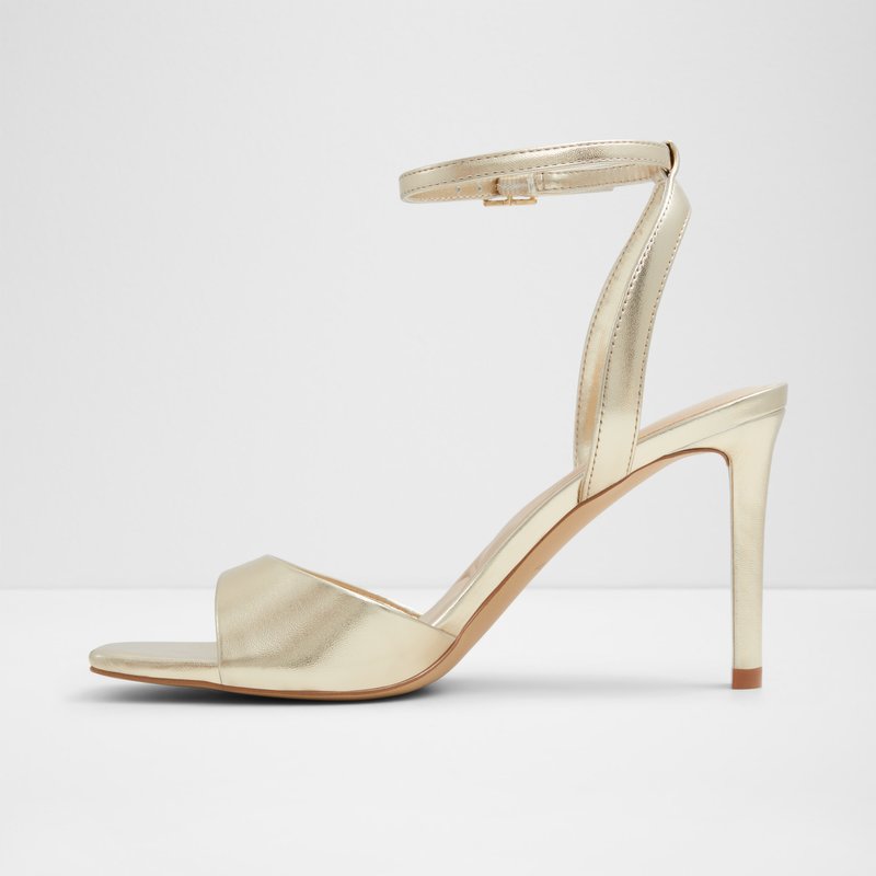 Aldo sandale na visoku petu SAKE SYN METALLIC - zlatna 2