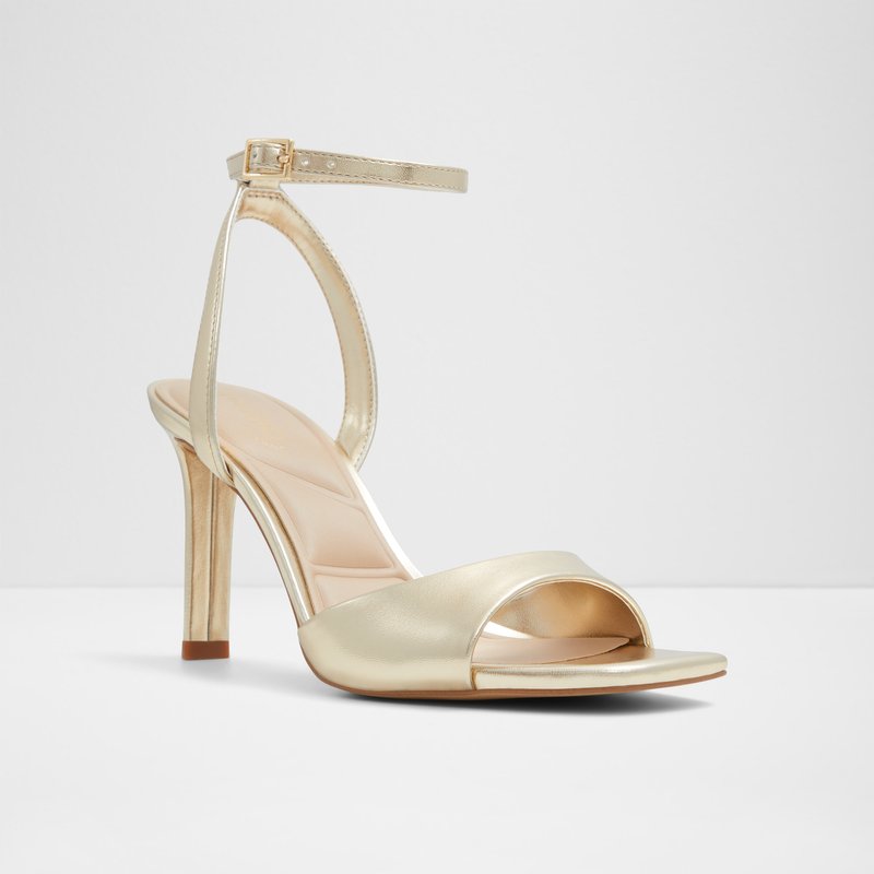 Aldo sandale na visoku petu SAKE SYN METALLIC - zlatna 3
