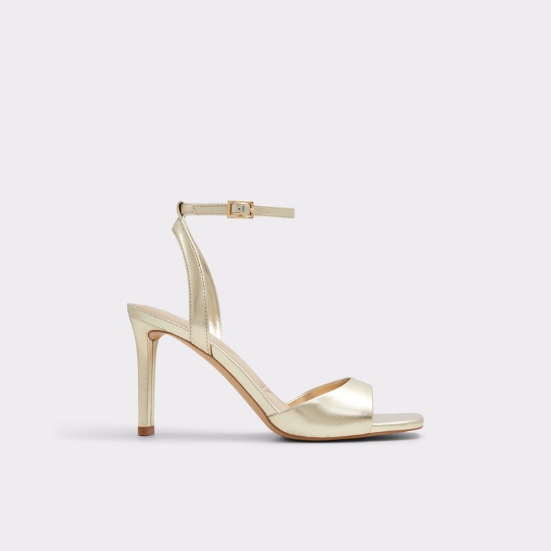 Aldo sandale na visoku petu SAKE SYN METALLIC - zlatna 1