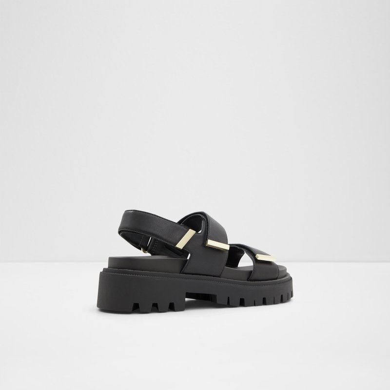 Aldo ravne sandale SANDDY LEA MIX MAT - crna 7