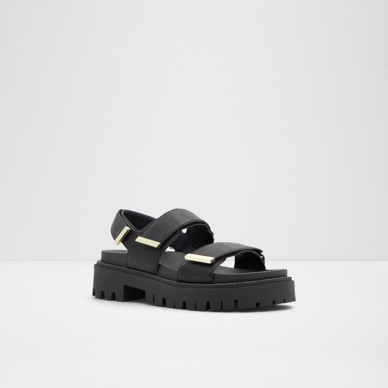 Aldo ravne sandale SANDDY LEA MIX MAT - crna 3