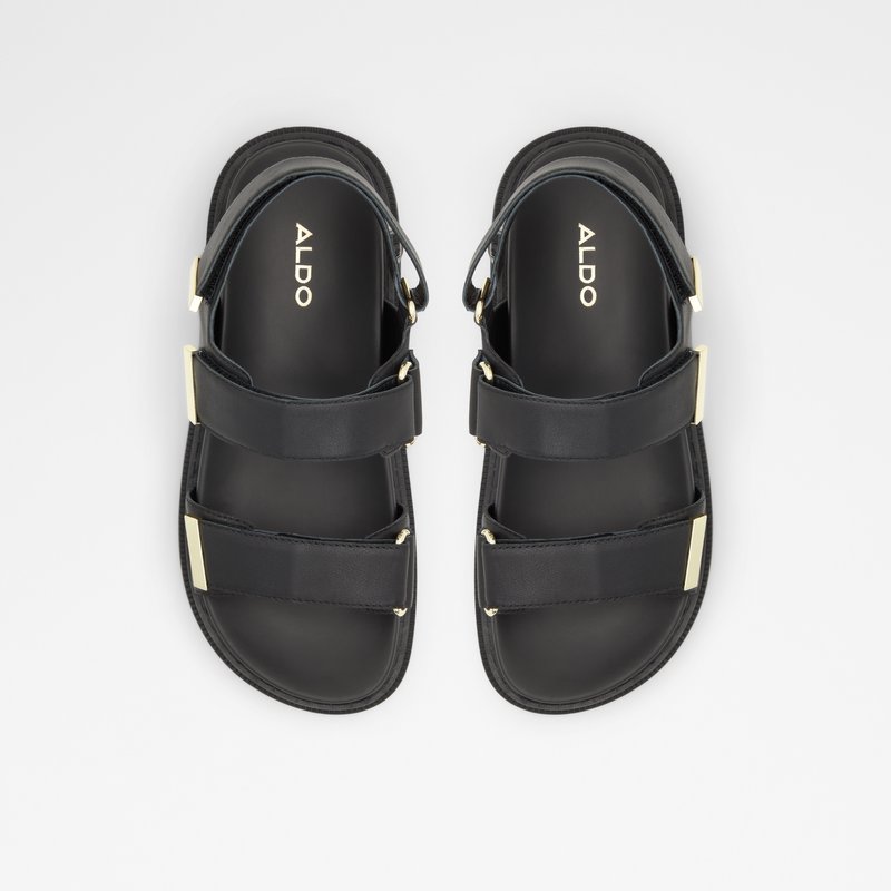 Aldo ravne sandale SANDDY LEA MIX MAT - crna 5