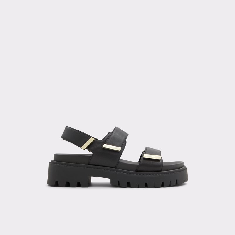 Aldo ravne sandale SANDDY LEA MIX MAT - crna 1