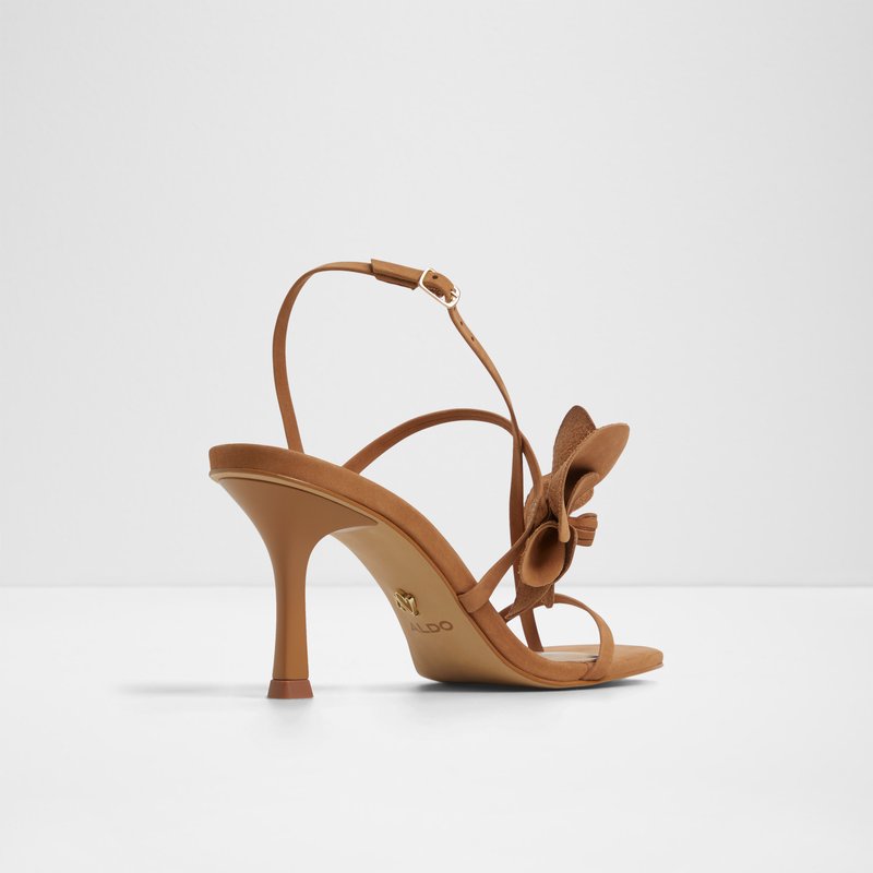 Aldo sandale na srednje visoku petu SANDFLOWER LEA NUBUCK - smeđa 2