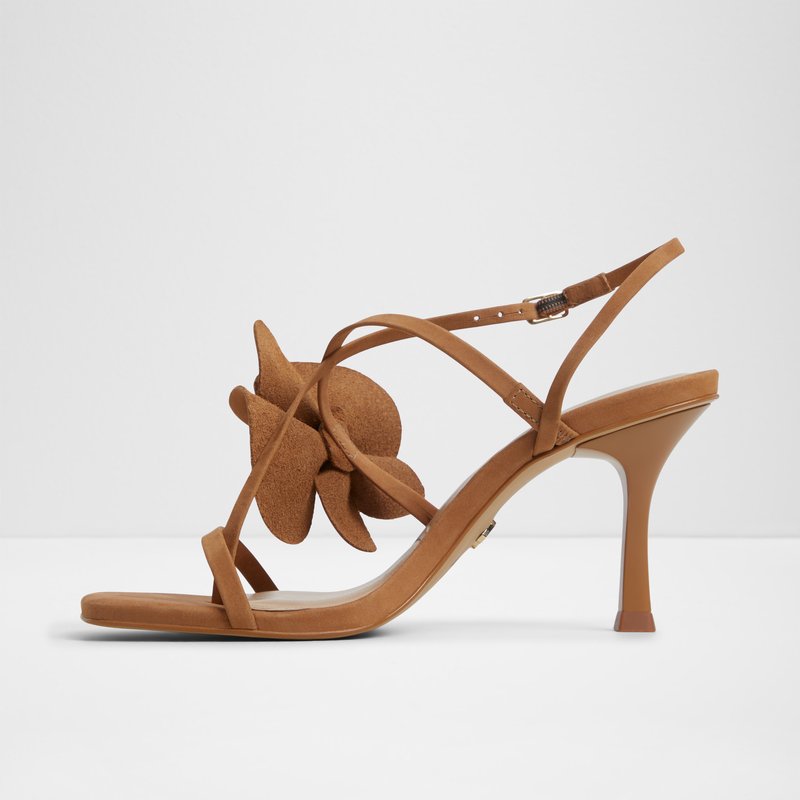 Aldo sandale na srednje visoku petu SANDFLOWER LEA NUBUCK - smeđa 6