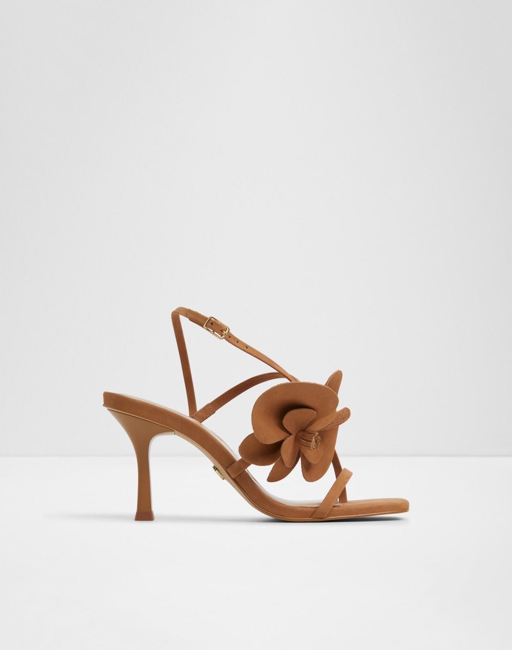 Aldo sandale na srednje visoku petu SANDFLOWER LEA NUBUCK - smeđa