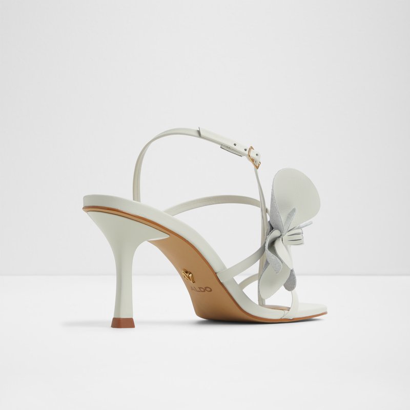 Aldo sandale na srednje visoku petu SANDFLOWER LEA SMOOTH - bijela 2