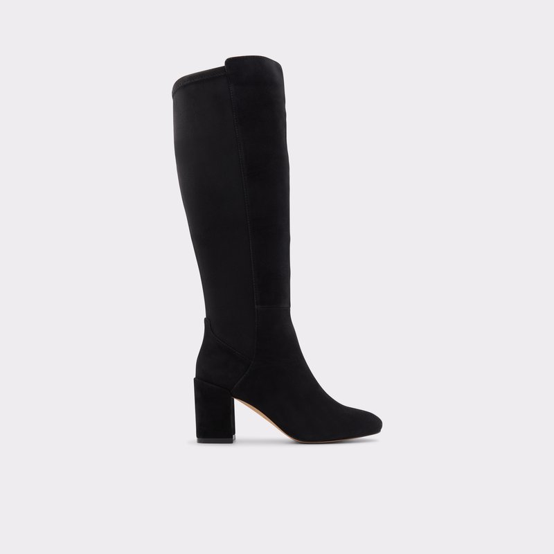 Aldo čizme do koljena SATORI LEA SUEDE - crna 1
