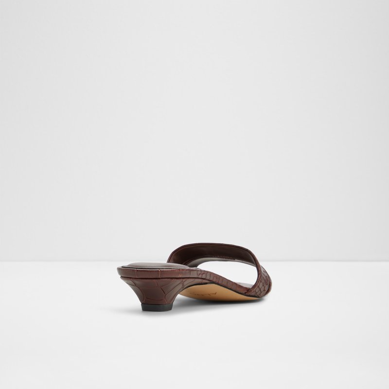 Aldo natikače na petu SCARLETTA LEA EMB CROCO - smeđa 6