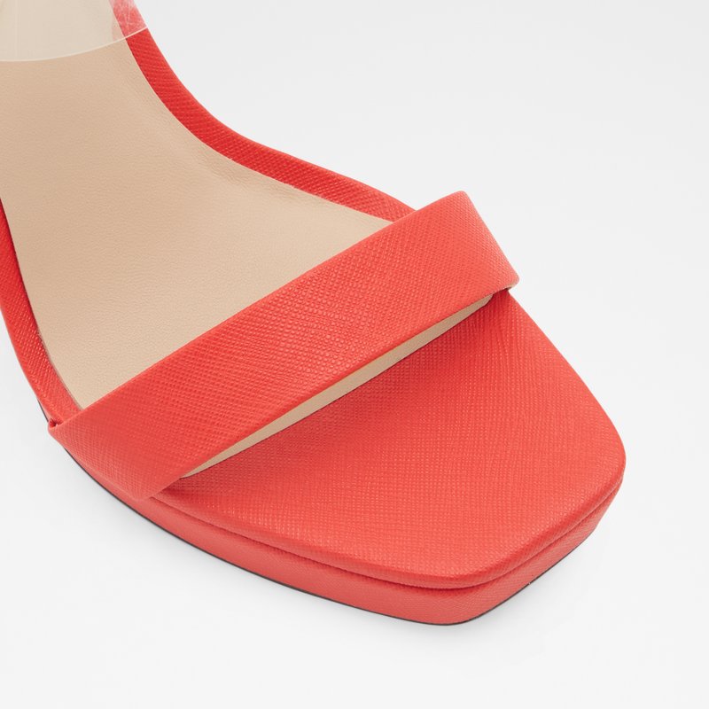 Aldo sandale na visoku petu SCARLETTCHAIN SYN SMOOTH - crvena 4