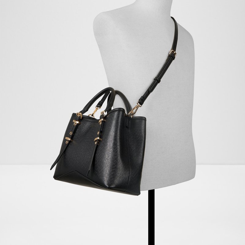 Aldo satchel torba za nošenje u ruci ili na ramenu SCARLETTIA SYN MIX MAT - crna 3