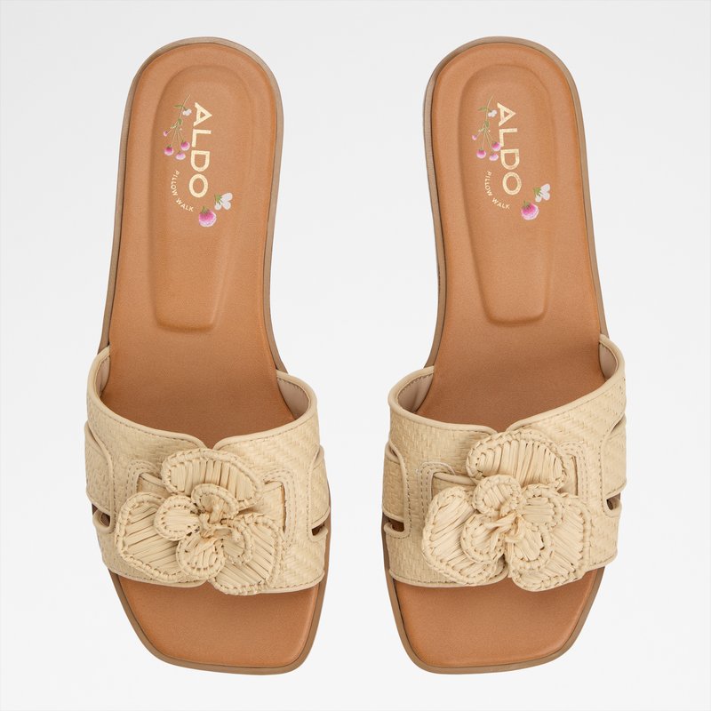 Aldo ravne natikače SEAFLOWER TEX RAFFIA - bež 5