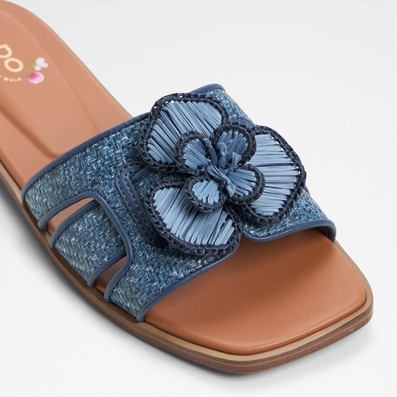 Aldo ravne natikače SEAFLOWER TEX RAFFIA - plava 5