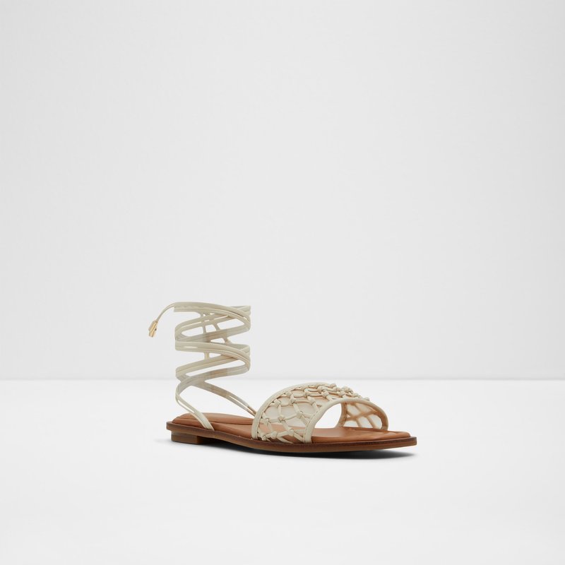 Aldo ravne sandale SEAZEN SYN MIX MAT - bijela 3