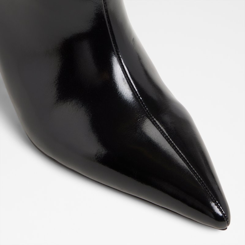 Aldo čizme na petu, visine do koljena SELORA SYN SHINY - crna 4