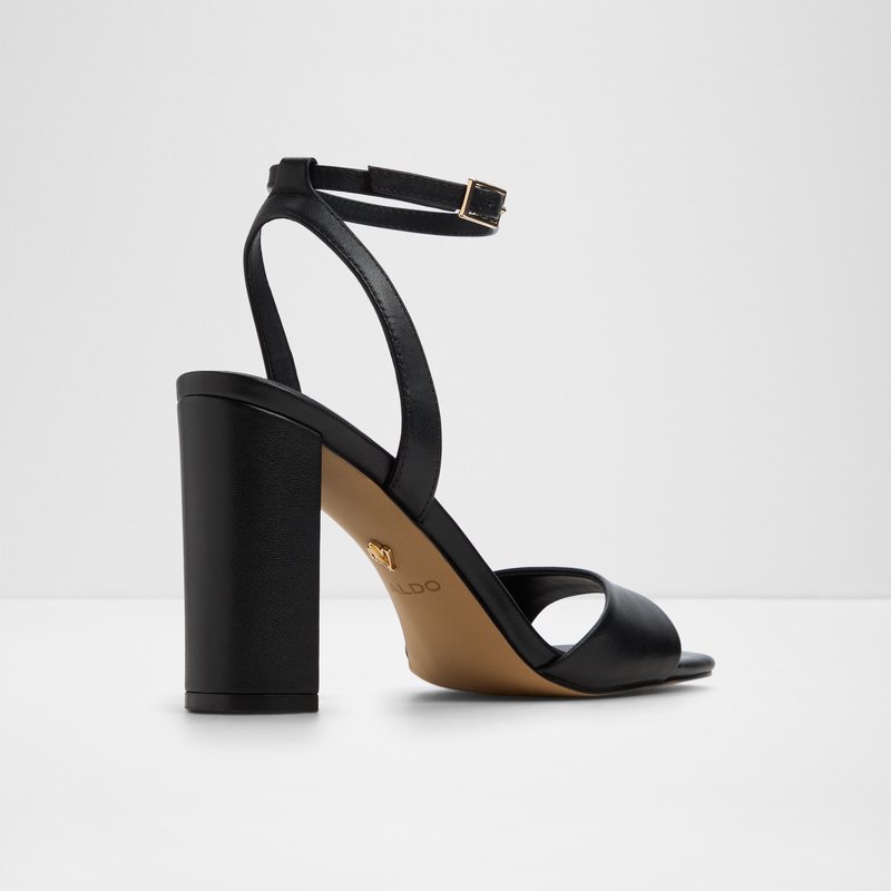 Aldo sandale na srednje visoku petu SERENYA LEA SMOOTH - crna 2