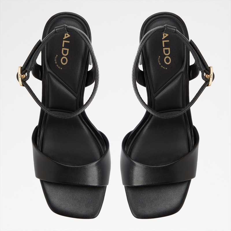 Aldo sandale na srednje visoku petu SERENYA LEA SMOOTH - crna 6
